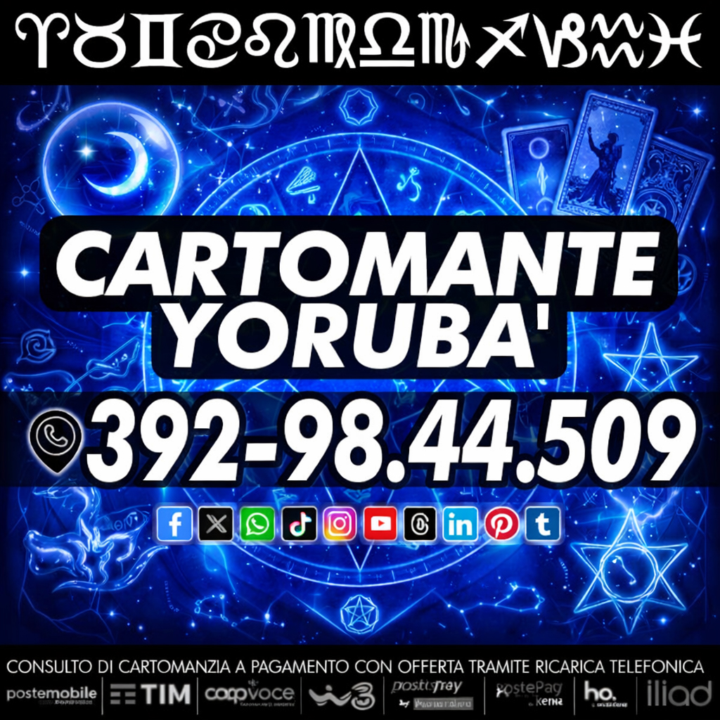 ...anche ritualistica con il Cartomante Yorubà!
